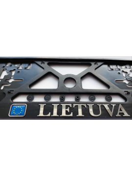 Number frame embossed LIETUVA with EU flag